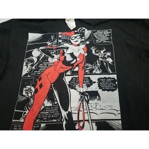 Harley Quinn DC Comics Delta Pro Weight Black Graphic‎ T-Shirt Mens Adult Large